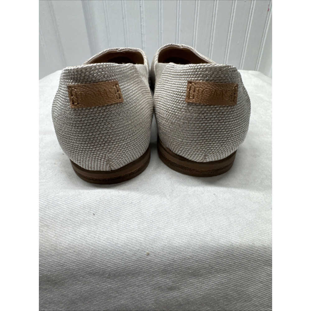 Toms Loafer Women's Flat Beige SlipOns 8W Work Church Everyday Office New No Box - Picture 11 of 16